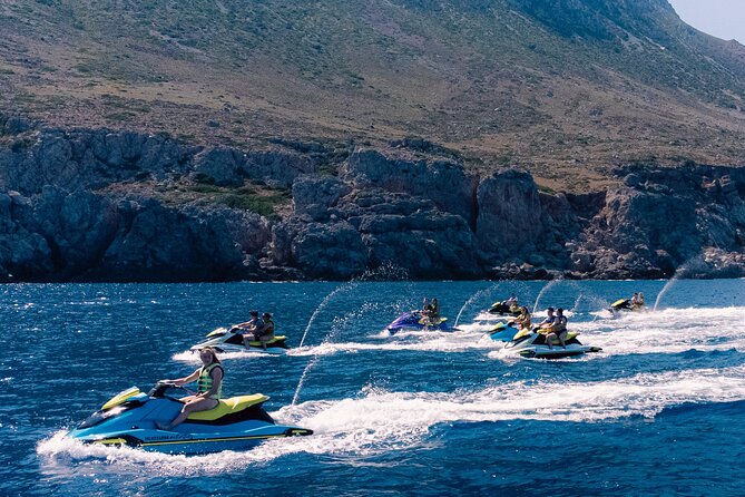 2-Hour Jet Ski Adventure to Balos - Passing Gramvousa on the way back: Pirates Island vibes