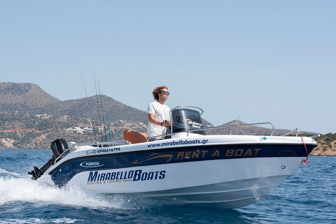 4-Hour Private Boat Rental Without Skipper at Agios Nikolaos - Agriomantra gorge exit: tamarisk shade and a real picnic setup