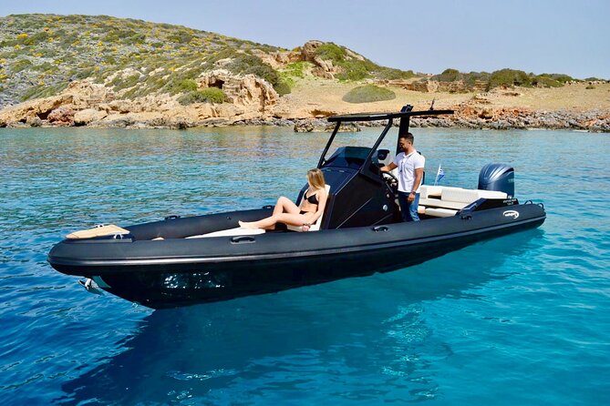 4 hours VIP Private Cruise with 9-meter Luxury Inflatable Boat with Skipper - Mirabello Bay Route: From Dianiskari to Kolokytha to Mochlos