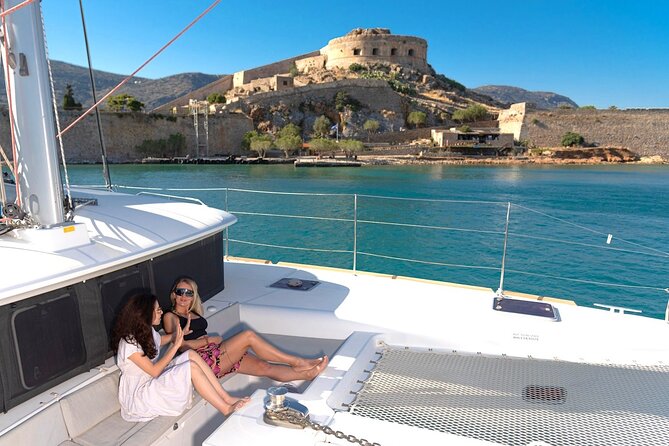 Agios Nikolaos: Private Catamaran Cruise with Meal & Drinks - Sailing the Mirabello Gulf, then cruising around Spinalonga