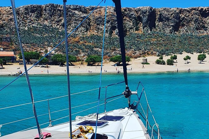Balos Shared Catamaran Cruise (small groups up to 10 or 22ppl) - Balos and Gramvousa, the small-catamaran way from Chania