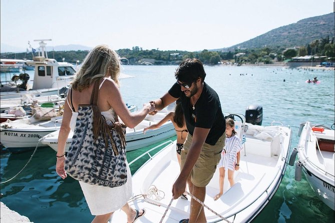 Boat Trip to Seitan Limania creek for up to 5-11 people 4hrs! - Meeting at LoukoulosMarathi, then cruising with your skipper