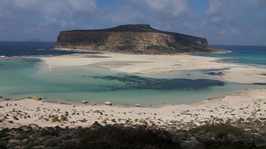 Chania: Balos and Falassarna Tour with Loungers and Lunch - Balos Lagoon from above, with photos that actually work