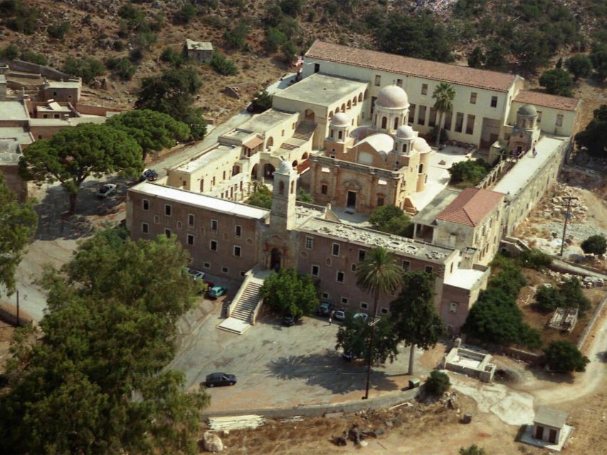Chania Highlights:Venizelos, Stavros, Agia Triada & Marathi - Agia Triada Monastery: 17th-century walls, frescoes, and a museum stop