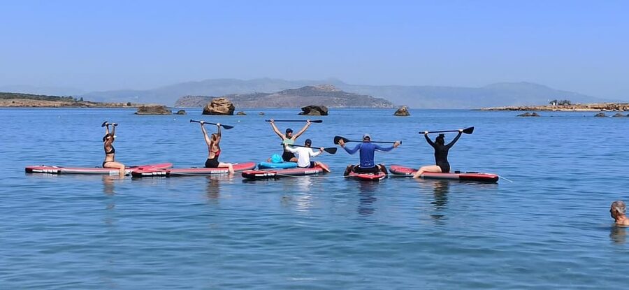 Chania: Morning or Sunset Stand-up Paddleboard Pilates - SUP Paddleboard Pilates in Chania, what makes it different