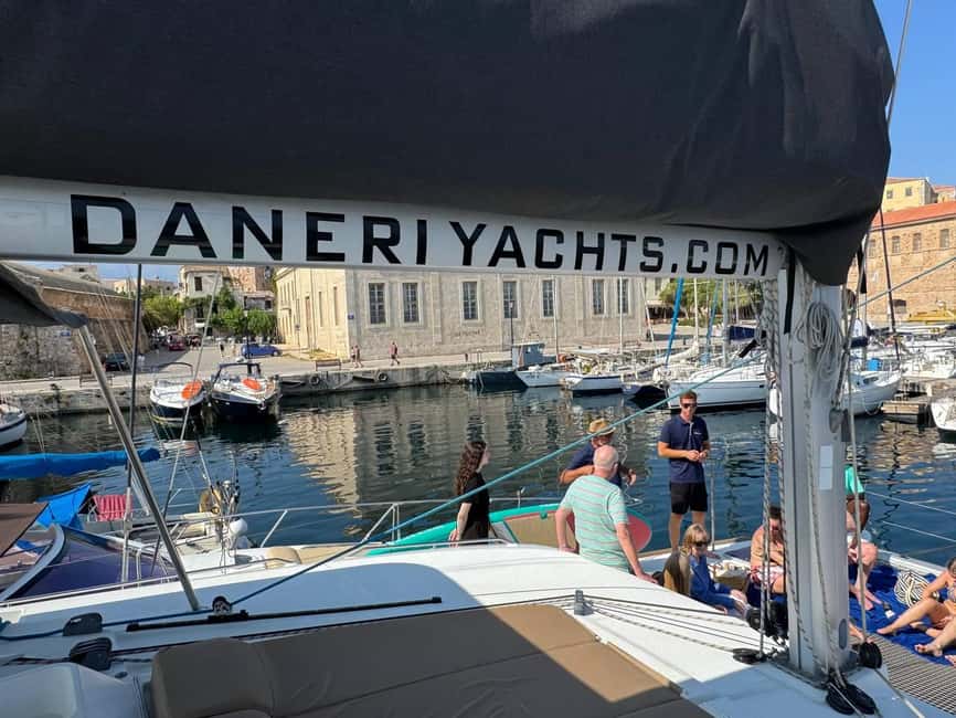 Chania Old Port: All-inclusive Catamaran Trip Agioi Theodori - Key highlights at a glance