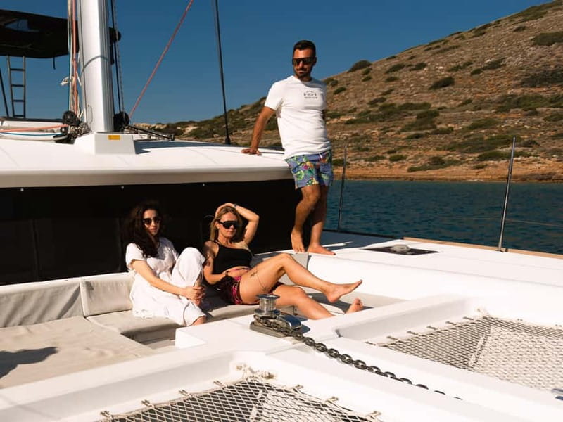 Chania Old Port:Luxury Sunset Catamaran Cruise with Prosecco - Food and drinks: when Prosecco and sushi actually hit the right moment