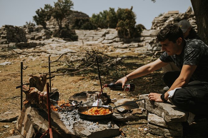 Cretan Cooking in a Hidden stone Cottage - Antikristo Lamb and Greens: The Main Course Choice