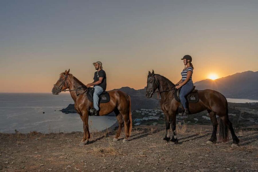 Crete Horse Riding: East Coastline Ride - Getting the Libyan Sea view from horseback at Ammoudaki and Klissidi