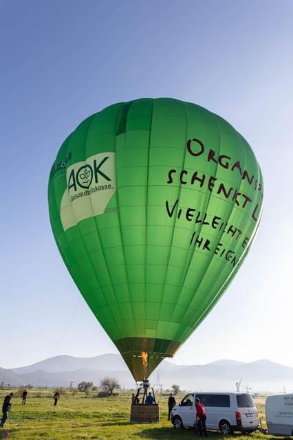 Crete: Hot-Air Balloon Flight with Breakfast and Wine - Your morning flow: pickup, van ride, and the balloon prep you get to join