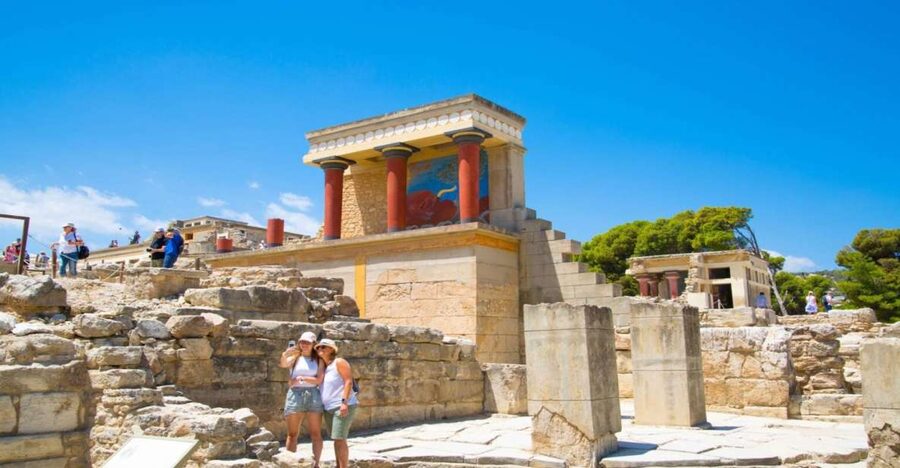 Crete: Knossos E-Ticket with Audio Guide & Optional Museum - Knossos Palace: Throne Room, Tripartite Shrine, and the North lustral area
