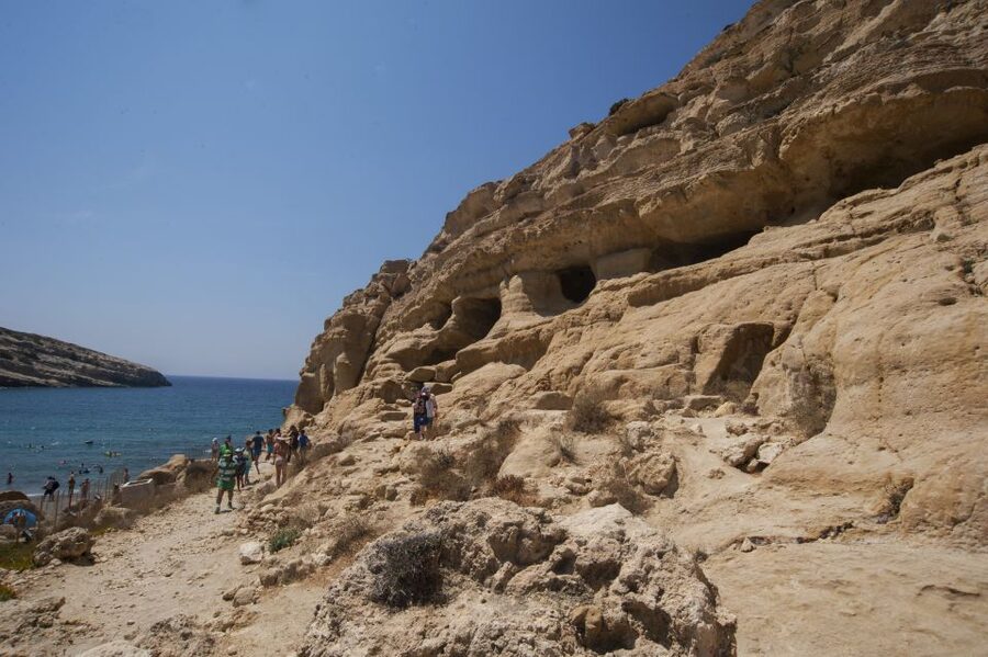 Crete: Matala Beach and Hippie caves, Red beach - Why this south Crete combo works: Matala, caves, and Red Beach