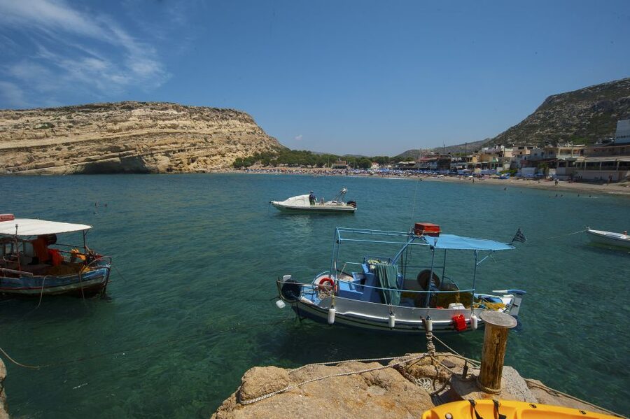 Crete: Matala Beach and Hippie caves, Red beach - Photos at Grand River and Kourtaliotikos Gorge cliffs