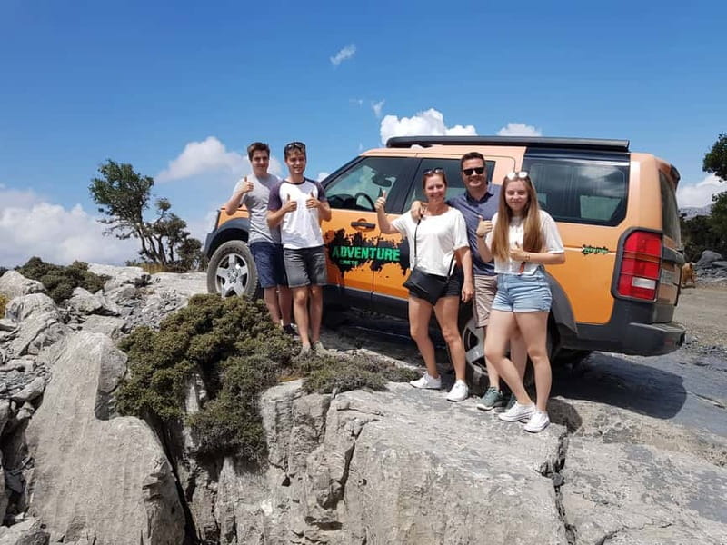 Crete: Richtis Waterfall Full-Day Tour with Olive Tasting - Getting There from Elounda and Beyond: Orange Land Rover Pickup