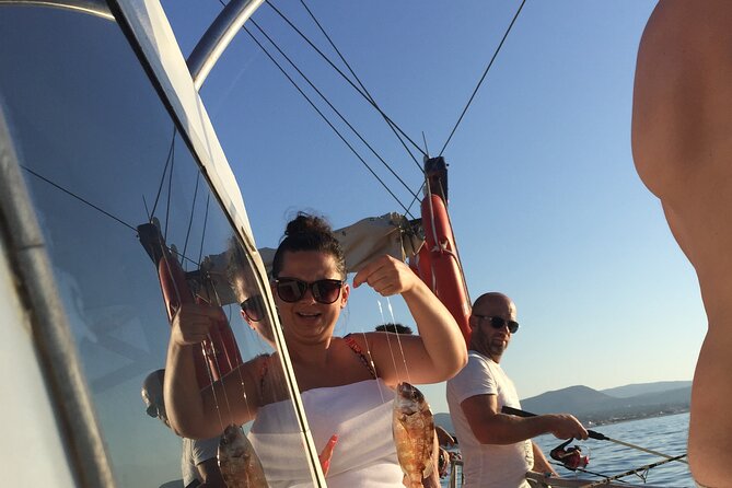 FISHING Trip 3h afternoon from Hersonissos CRETE - The stunt-boat part: speed, splashes, and water maneuvers