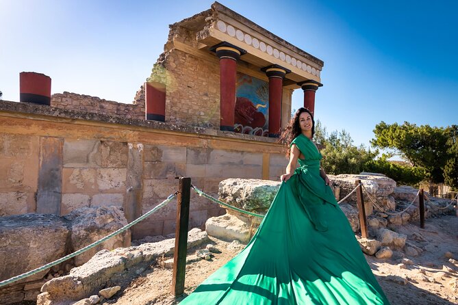 Flying Dresses Photo Shoot in Crete - Multiple Backgrounds in One Session, Without the Stress