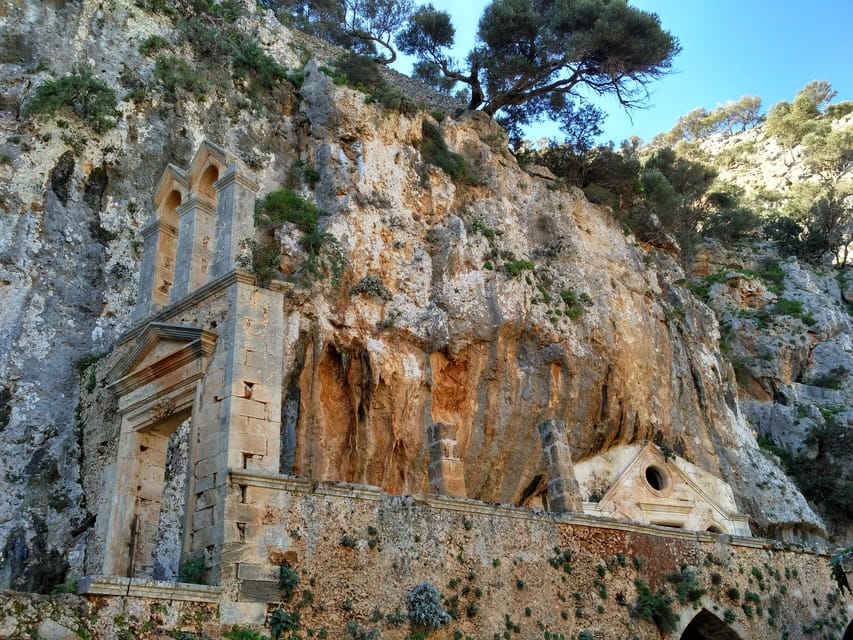 From Chania: Ag.Triada & Katholiko Monasteries | Hermit Cave - Agia Triada Tzagaroli Monastery: the spiritual stop that also makes products
