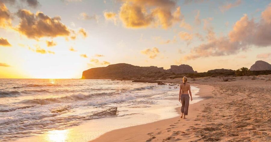 From Chania: Falassarna Sunset Escape! Free Sunbeds ! - Falassarna Beach With Free Sunbeds, Umbrellas, and Real Relax Time