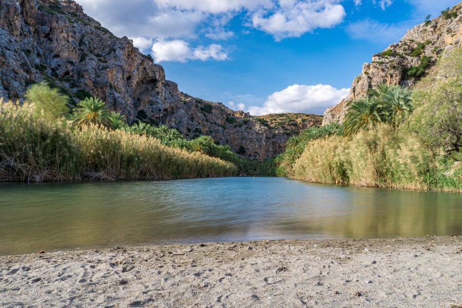 From Chania: Preveli Palm Beach Day Tour - Pickup, bus ride, and how the day stays organized