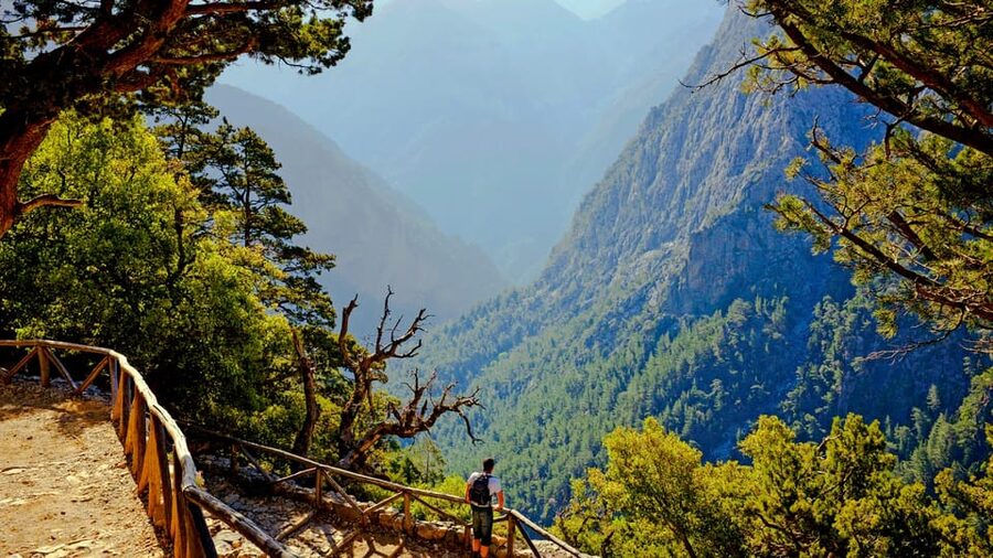 From Chania/Rethymno: Samaria Gorge Easy Way - Omalos photo stop: a short pause with big mountain vibes