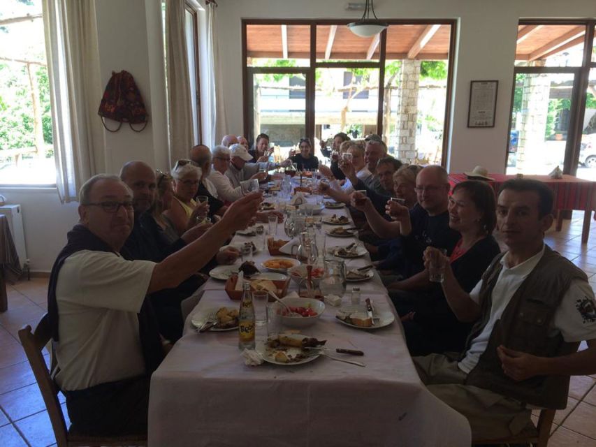 From Chania: White Mountains Land Rover Safari - Lunch in a traditional tavern with local wine