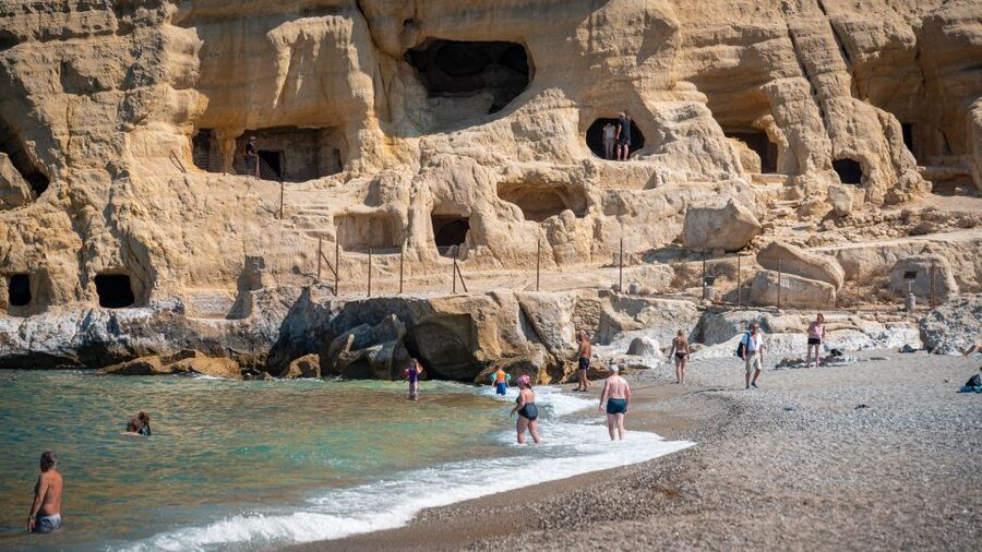 From Heraklion: Day Trip to Matala Hippie Beach and Caves - Getting from Heraklion: pickups and the 110-minute ride each way