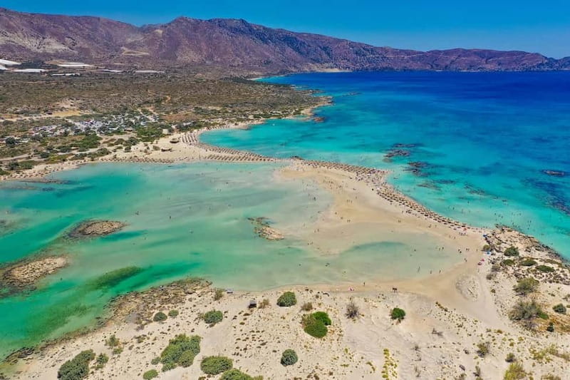 From Heraklion: Guided Trip to Elafonisi Beach with PickUp - On arrival: the short walk from parking to the main beach