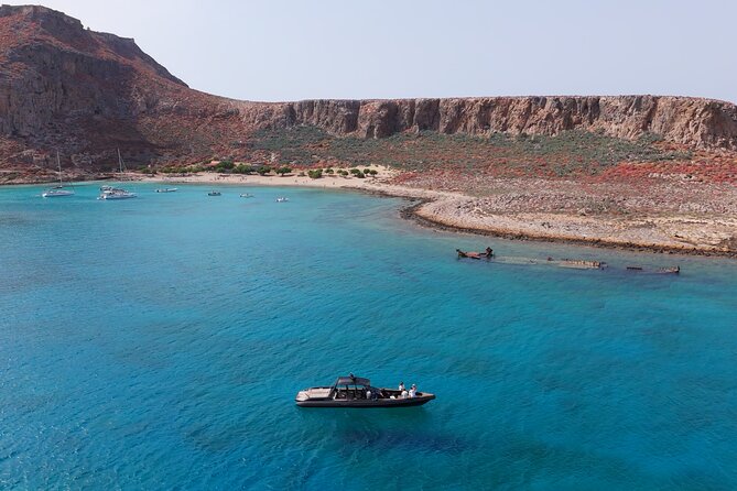 From Kissamos Balos And Gramvousa Speedboat Cruise with Drinks - The Boat Experience: Small Group Comfort, Restroom, Snorkel Gear, Drinks