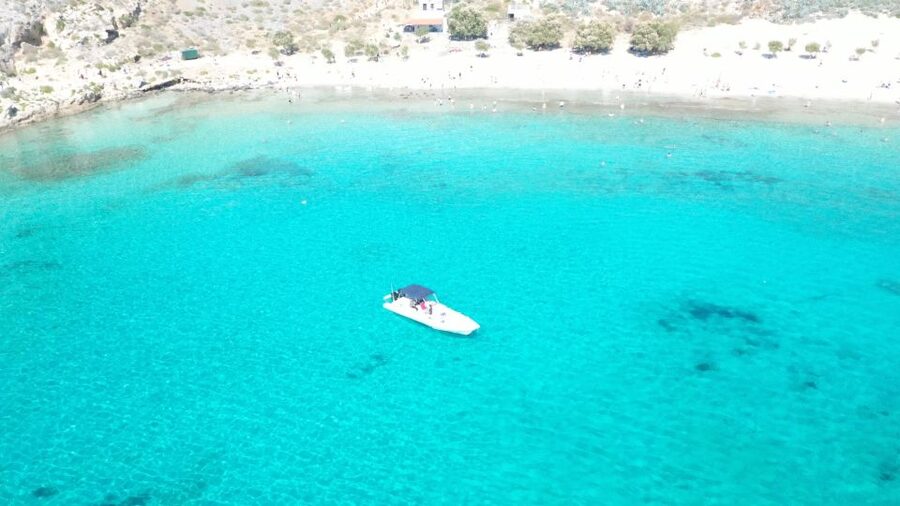 From Kissamos Port: Balos and Gramvousa Private RIB Cruise - Gramvousa Island and the Fortress: Swim first, then climb