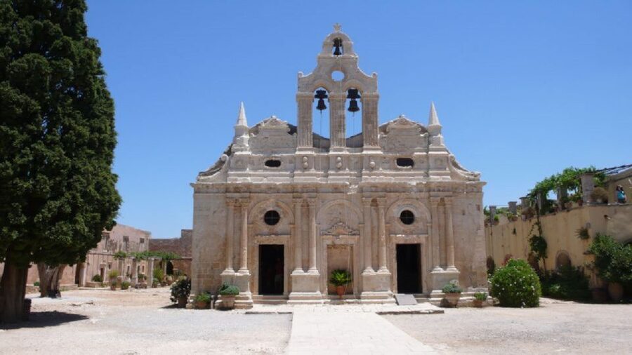 From Rethymno: Arkadi, Margarites, Sfendoni Cave & Axos Tour - Arkadi Monastery: resistance-era stories in a place you can actually picture