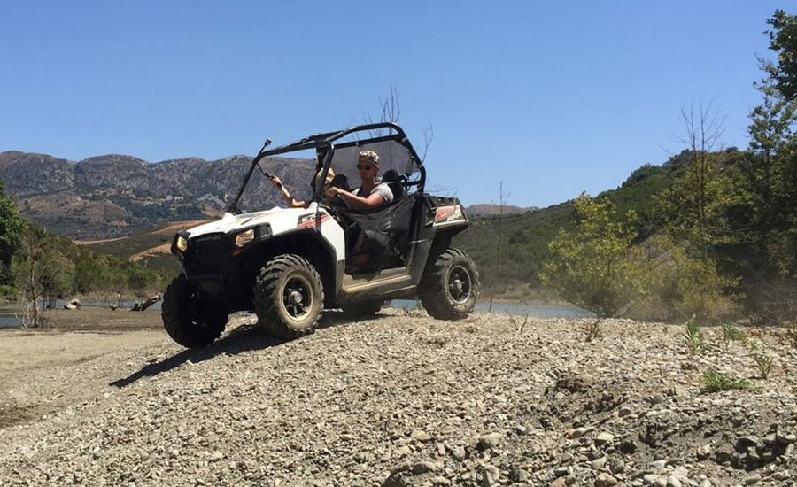 From Rethymno: Half-Day Off-Road Buggy Safari - The morning setup: gear, helmets, bandanas, and a real briefing