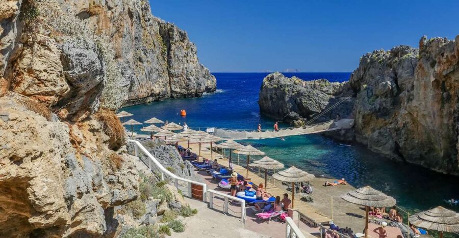 From Rethymno private full day tour to the south - Kalypso Beach, Pirate-Shelter Vibes, and Karavos National Park Water