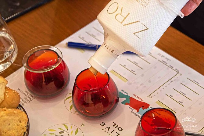 Guided Tasting of 3 Extra Virgin Olive Oils at Douloufakis Winery - How the tasting works: smell, swirl, and identify flavor profiles