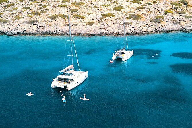 Heraklion: Catamaran Cruise to Dia with Sunset, Meal & Bar - Luxury Catamaran Comfort, Plus the Drinks That Keep the Mood Light