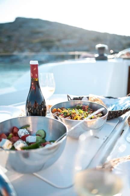 Heraklion: Dia Island Sunset Boat Tour with Dinner - Price and value at around $100 per person