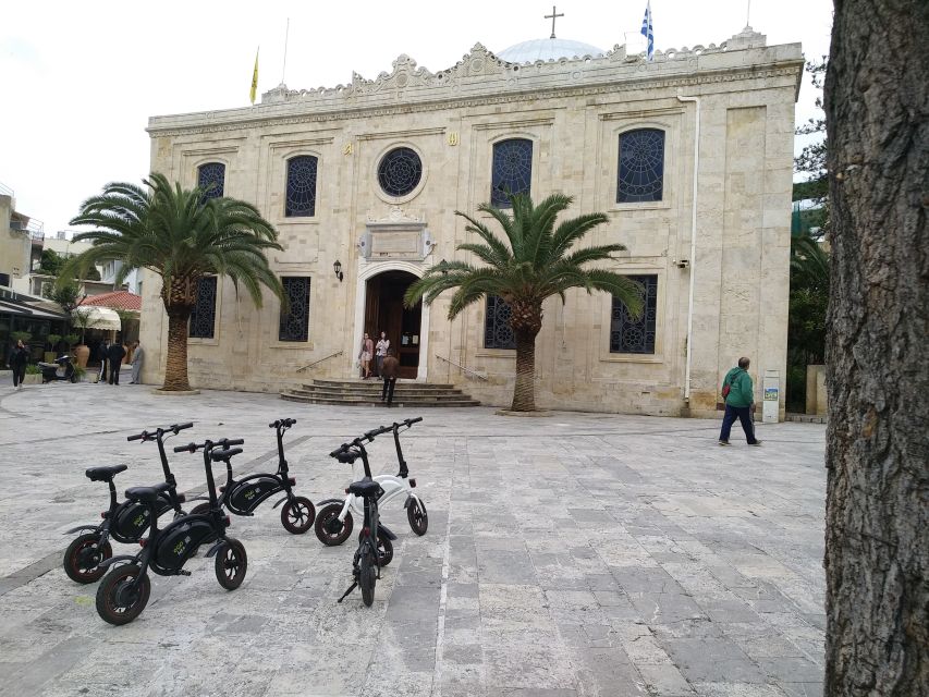 Heraklion: Ecobike Sightseeing Tour with Greek Meze - Agios Minas Cathedral and Agios Titos Church: landmark stops with a walking touch