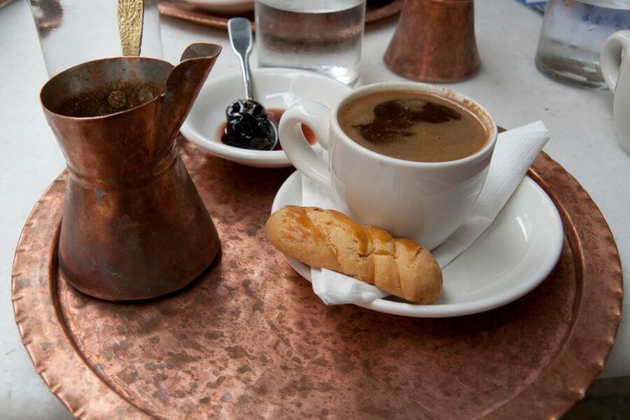 Heraklion: Food Tastings Walking Tour - Agios Minas Cathedral break and tea that cools the pace