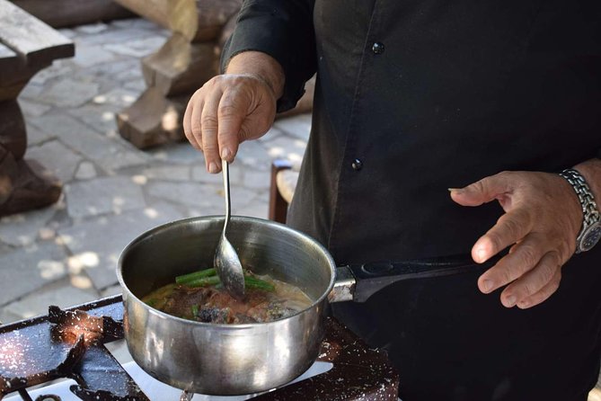 Heraklion Private Cretan Cooking Class at a Traditional Village - What you make and what you eat: tzatziki, dakos, dolmadakia, sarikopita