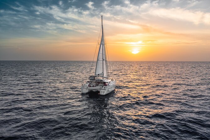 Heraklion: Sunset Dia Catamaran Cruise by Top-50 Greek Chef - Dia Island stop: swimming, snorkeling, SUP, and a floating pool