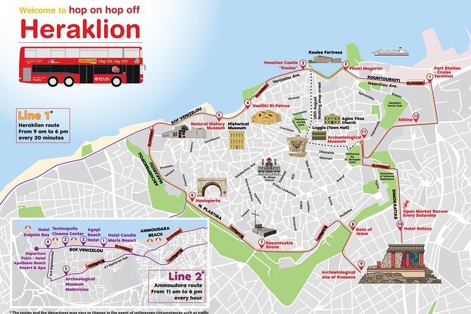 Hop-On Hop-Off Sightseeing Bus Tour in Heraklion - Stop-by-stop: from the Port to Koules Castle and beyond