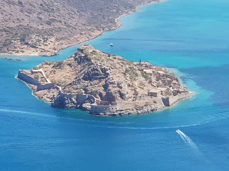 Island Spinalonga, Milatos Cave, Speedboat, OliveTasting - Orange Land Rover pickup: why it matters for a low-stress day