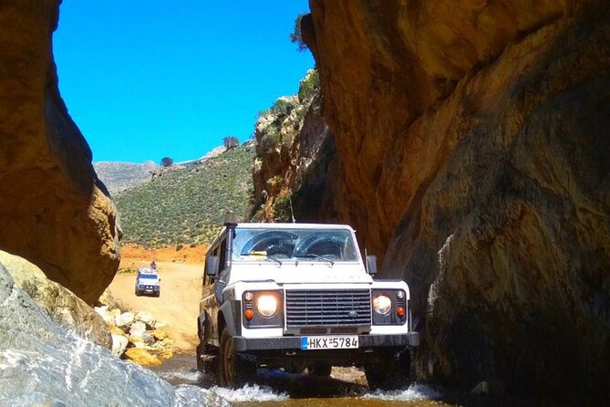 Land Rover Safari: Tripitis Gorge and Beach, South Crete - Pickup and timing from Hersonissos to Ammoudara