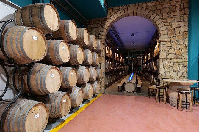 Premium Cretan Olive Oil Tasting, Wine, Raki and Local Food Tour - Stop 2 at Kounavi: five wine varieties plus a sommelier-led tour