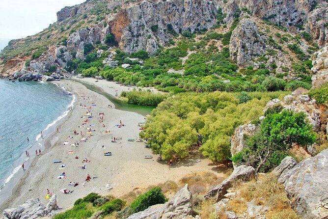 Preveli Beach and Damnoni Beach Full-Day Trip From Chania - Kourtaliotis Gorge views and the walk down to springs and waterfalls