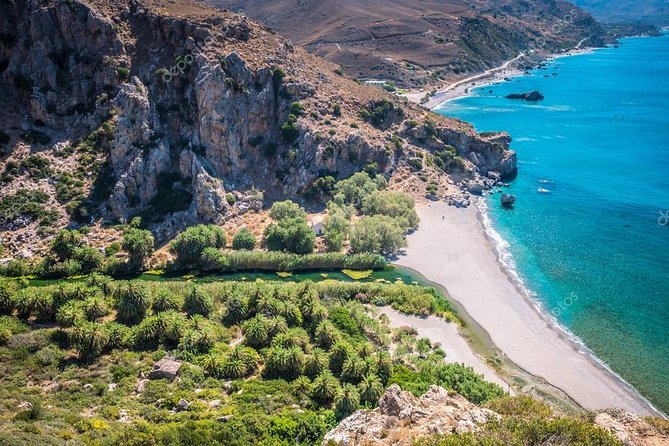 Preveli Palm Beach From Rethimno - Arriving at Preveli: river shade, palms, and stairs