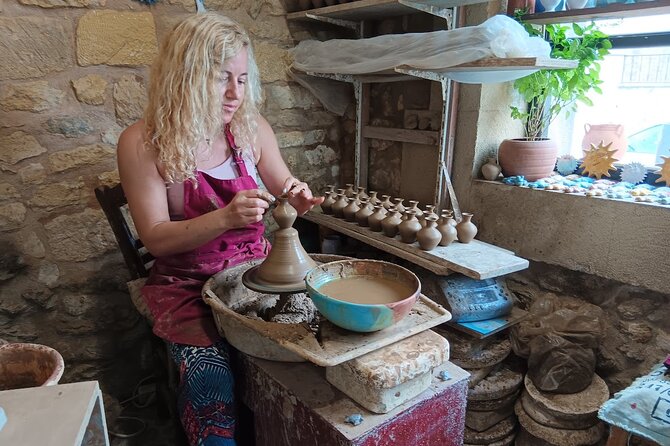 Private Rethymno Oil and Honey Tasting Pottery at Margarites - A full Cretan food and craft route from Heraklion port