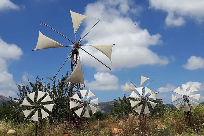 PRIVATE-Zeus Birthplace-Traditional Villages-Olive Oil Factory - Lasithi Plateau windmills: the altitude payoff