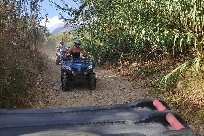 Quad ATV Safari from Georgioupolis Area - Stop 1 in the Villages: Coffee Break Near the Old Olive Press