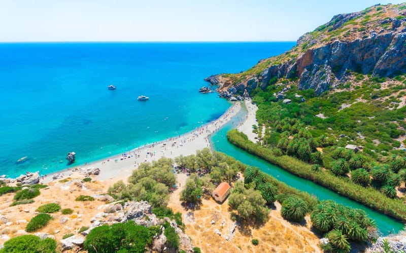 Rethymno/Chania: Preveli Beach and Kourtaliotiko Gorge Tour - Damnoni Beach to Preveli: the boat crossing that changes the feel of the day