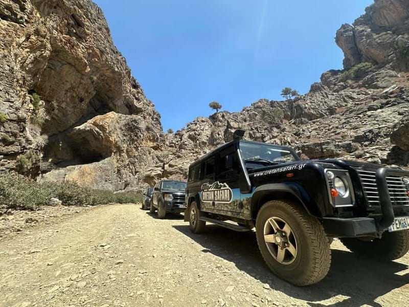 Rethymno: Full-Day Land Rover Safari to Preveli - Fragma Potamon and Amari Dam Reservoir photo stops: a break from rocks